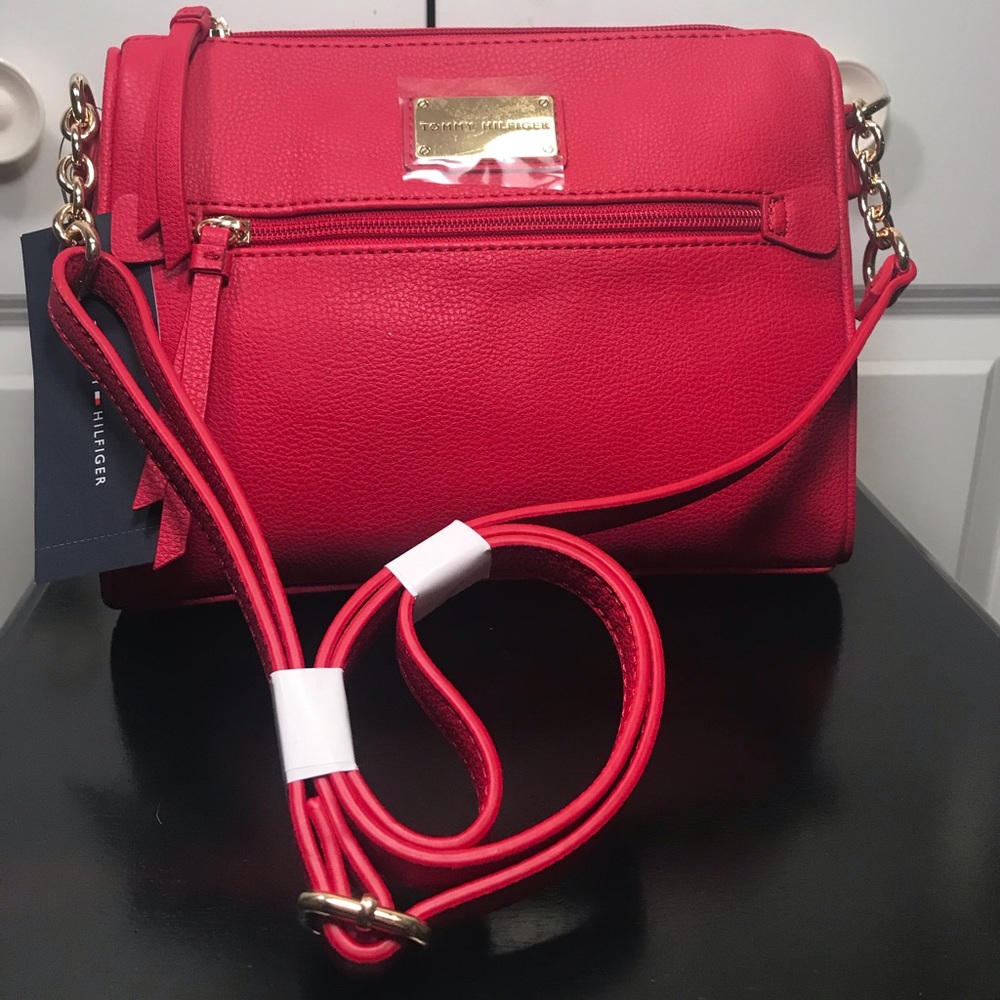 Red Tommy Hilfiger crossbody bag
